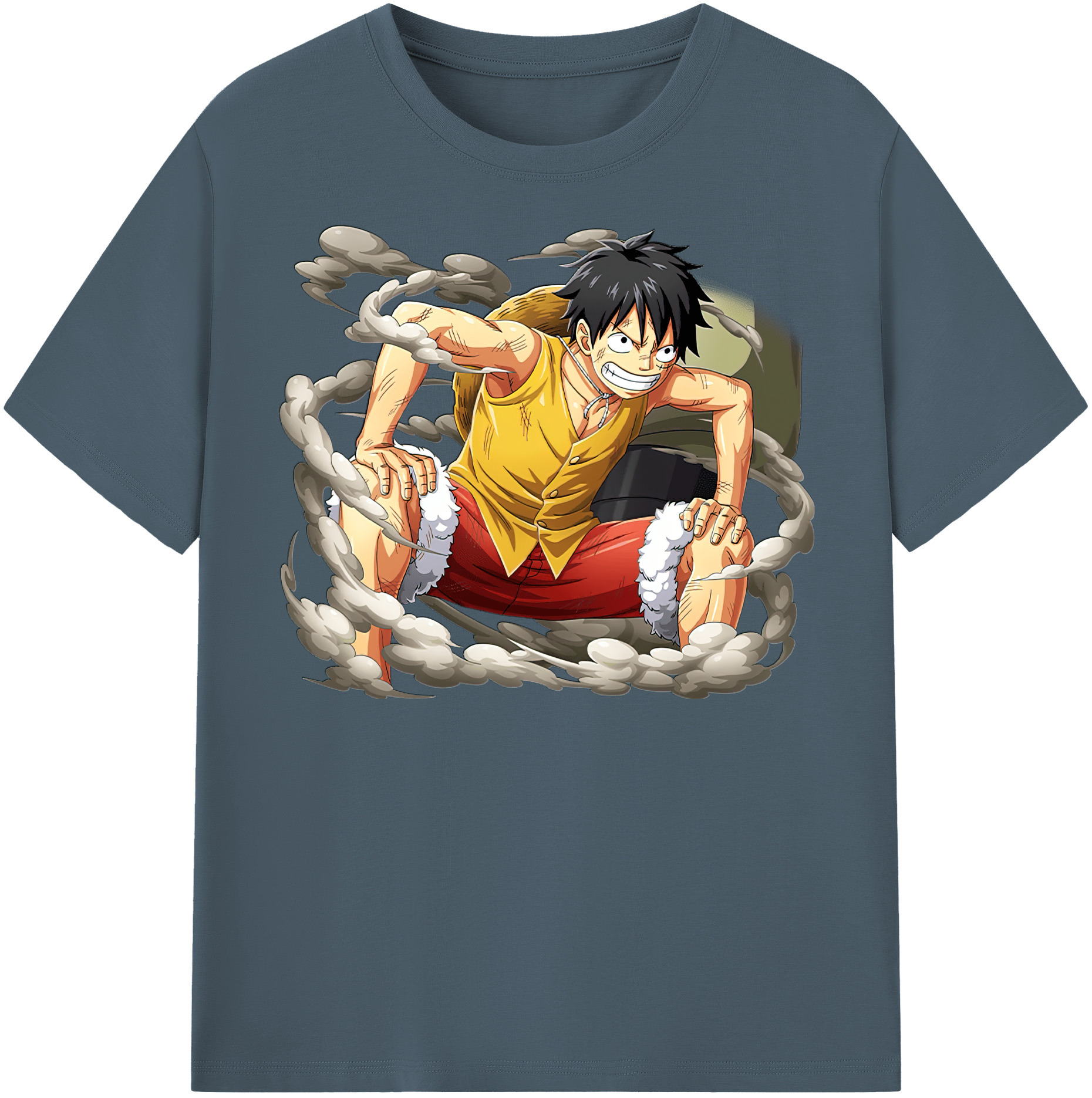 ワンピース モンキー・D・ルフィ ONE PIECE Monkey D. Luffy 綿100％半袖Tシャツ（フロントプリント）